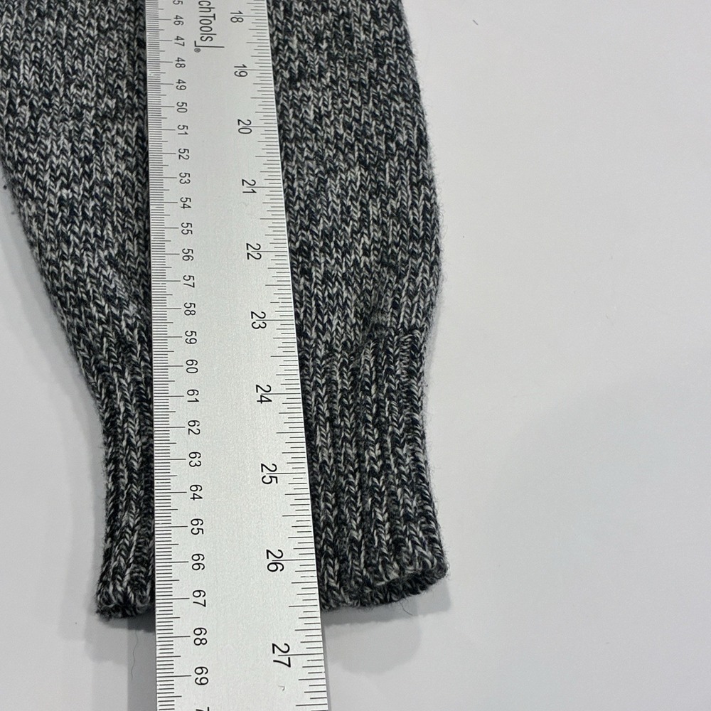 Eddie Bauer Mens Fisherman Cowl Neck Wool Blend Sweater Size M Black Marled Cozy - Picture 11 of 11